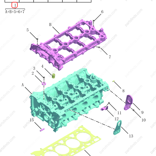 GEELY Cylinder head OEM 1025027800 / 1016059523 FOR  OKAVANGO