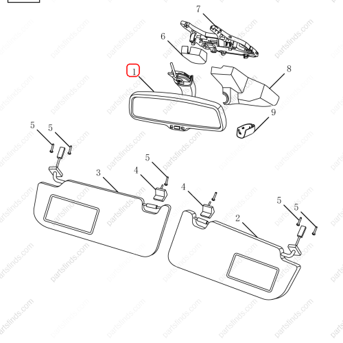 GEELY Interior mirror OEM 6015001500 / 1068030946 FOR  Emgrand GT