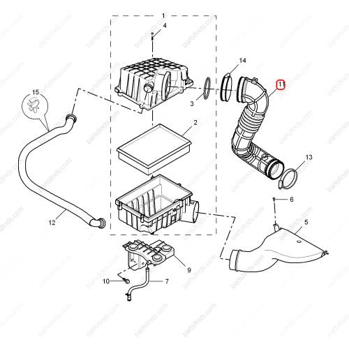 MG Air Intake Hose OEM 30024753 FOR  MG6