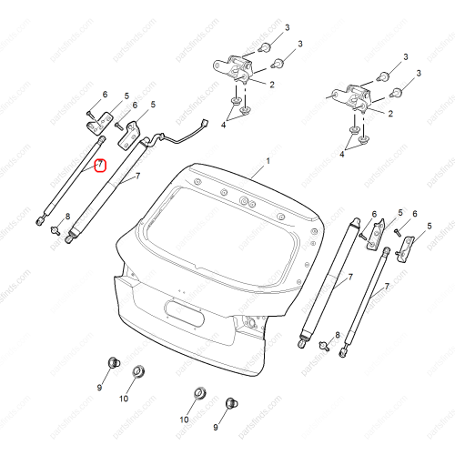 MG Tailgate Lift Support OEM 10403877 FOR  MG HS