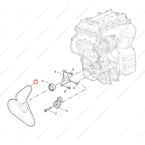 MG Engine belt OEM 10202623 FOR  MG ZS MG5 MG GT