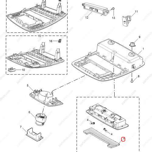 MG Reading light cover OEM 10310122 FOR  MG ZS MG6 MG5 MG HS MG GT RX5