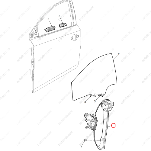 MG Rear Left Door Window Regulator OEM 10431253 FOR  MG6