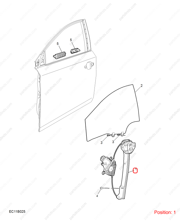 MG Rear Left Door Window Regulator OEM 10431253 FOR MG6