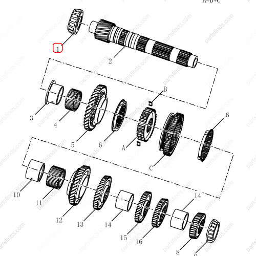 GEELY Differential bearing OEM 3030008600 / 3016019321 FOR  Binrui Emgrand