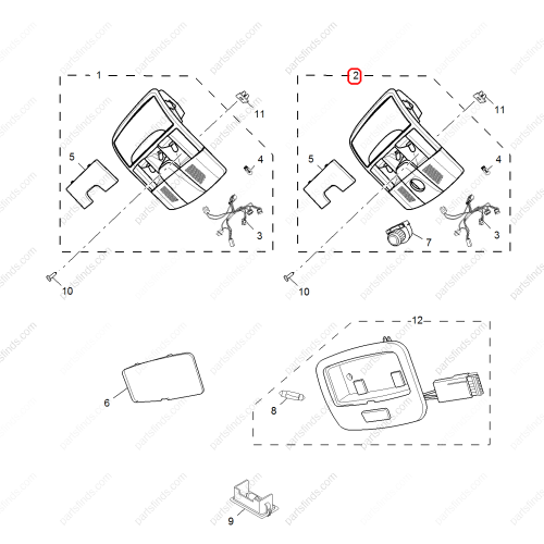 MG Reading light OEM 10369167ASA FOR  MG GS