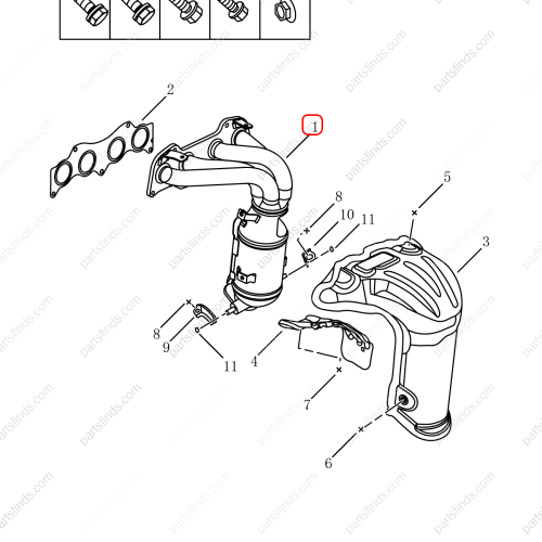 GEELY Three-way catalytic converter OEM 6608200266 FOR  Emgrand GT