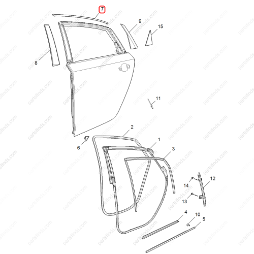 MG Door glass upper trim strip OEM 10187443 FOR  MG6