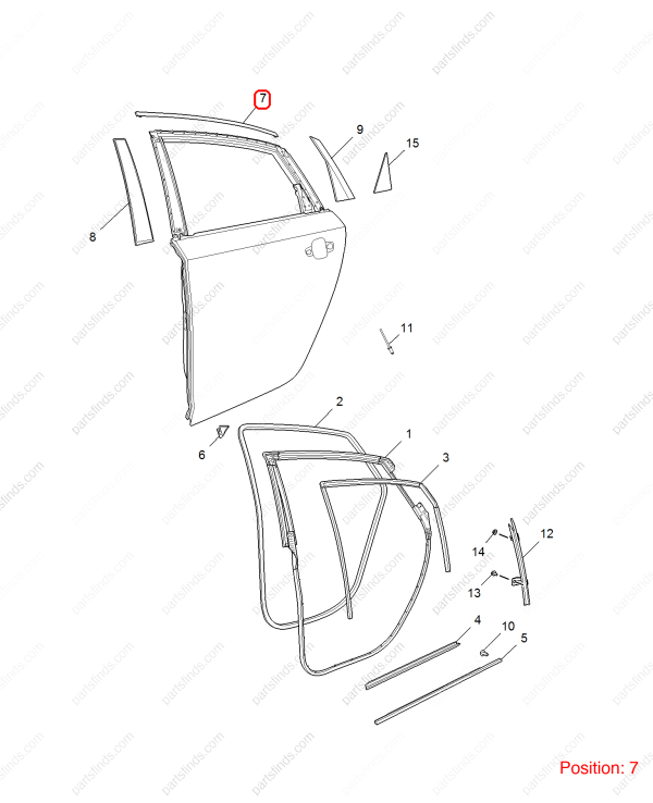 MG Door glass upper trim strip OEM 10187443 FOR MG6