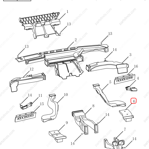 GEELY Air conditioning duct OEM 8028001500 / 1068030302 FOR  Emgrand GT