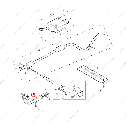 MG Three-way catalytic converter OEM 10044615 FOR  MG6