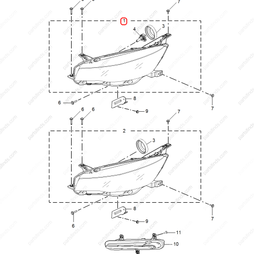 MG Headlight OEM 10847578 FOR  MG6