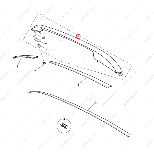 MG Luggage rack OEM 10976235 FOR  MG ZS