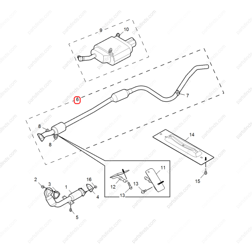 MG Three-way catalytic converter OEM 10101283 FOR  MG550 MG6