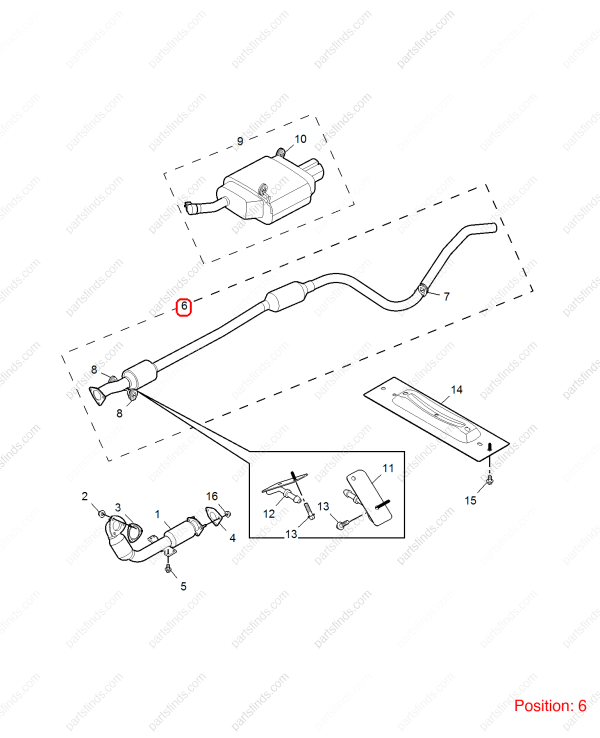 MG Three-way catalytic converter OEM 10101283 FOR MG550 MG6