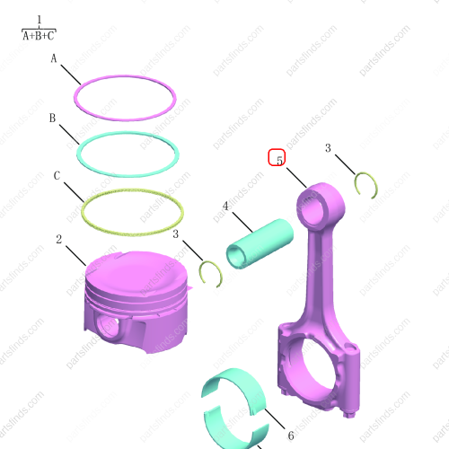 GEELY Connecting rod OEM 1044021700 / 101605801518 FOR  Binrui Emgrand