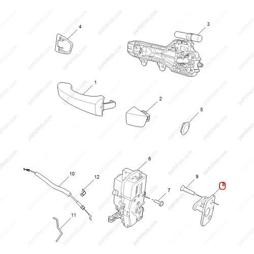 MG Door lock clip OEM 10769980 FOR  MG6 RX5