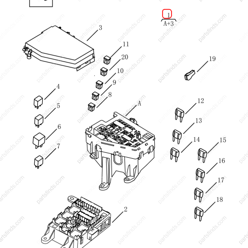 GEELY Fuse box OEM 7075004500661 / 101703241801661 FOR  Emgrand X7 Sport