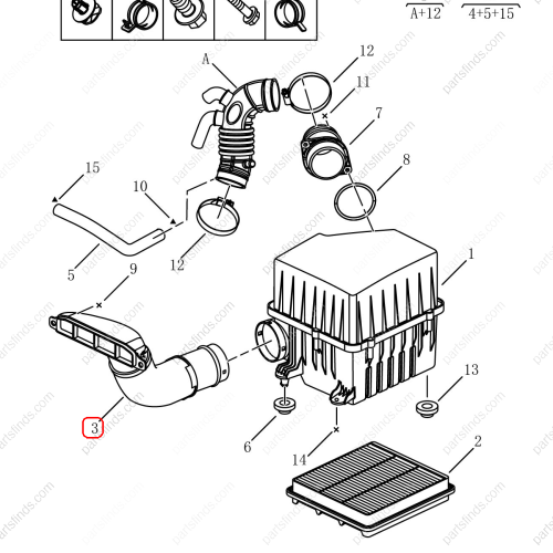 GEELY Air Intake Hose OEM 2032007500 / 1016012277 FOR  Emgrand X7 Sport