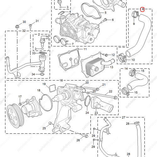 MG Engine Radiator Water Hose OEM 10621135 FOR  MG5