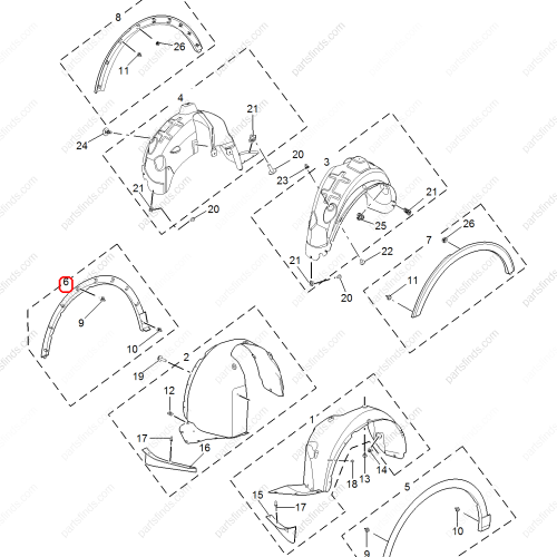 MG Wheel Brow OEM 10252368 FOR  MG ZS