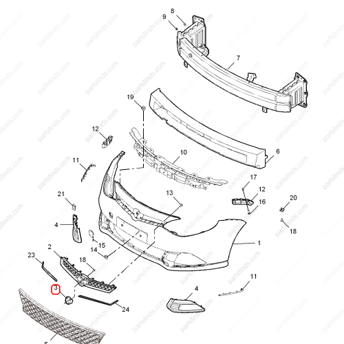 MG Center grille emblem base OEM 10011596 FOR  MG6