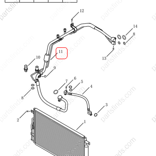 GEELY A/C Refrigerant Suction Hose OEM 8010053000 / 6600005076 FOR  Coolray