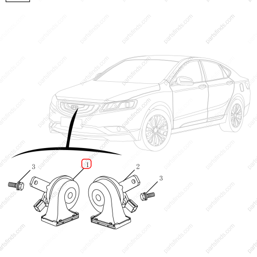 GEELY Horn OEM 7072000300 / 1067030061 FOR  Emgrand GT