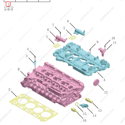 GEELY Cylinder head OEM 1025536200 / 5511693124 FOR  Tugella