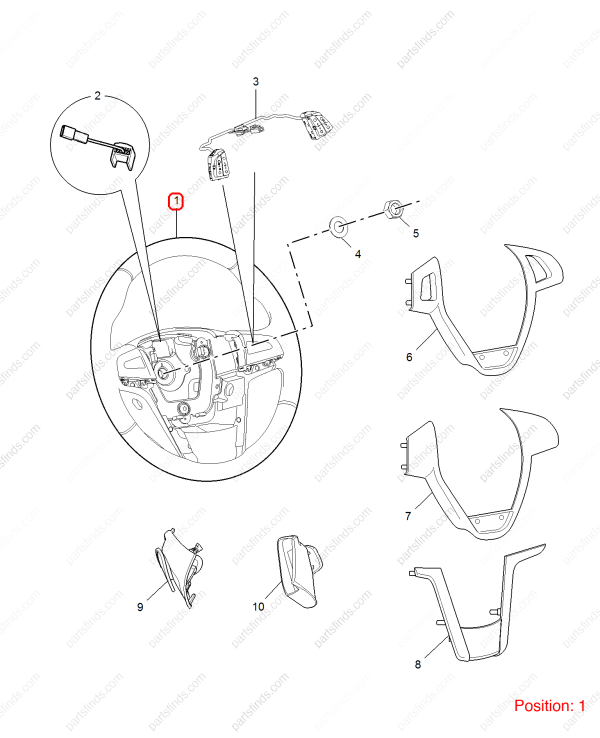 MG Steering wheel OEM 10097602 FOR MG5