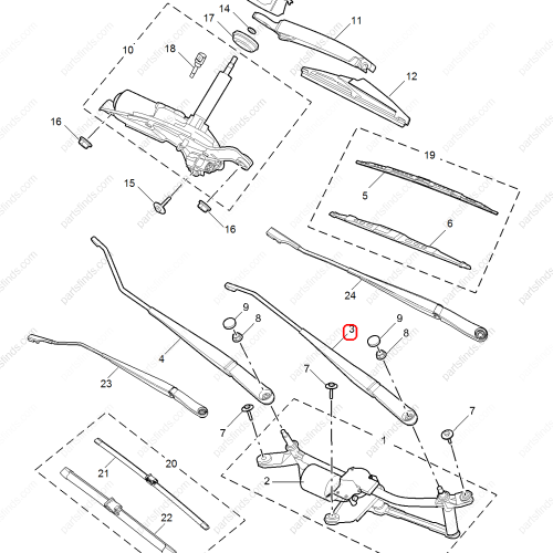 MG Wiper arm OEM 10341497 FOR  MG ZS