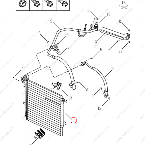 GEELY Condenser OEM 8010005300 / 1017025241 FOR  Emgrand X7 Sport