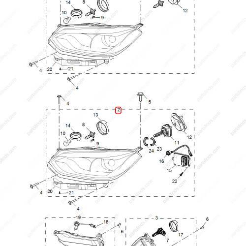 MG Headlight OEM 10105410 FOR  MG GS