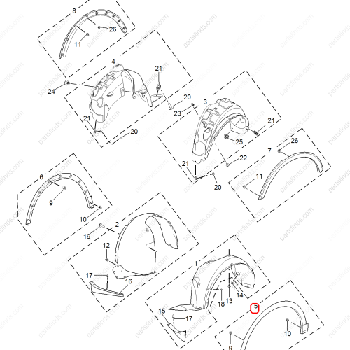 MG Wheel Brow OEM 10252367 FOR  MG ZS