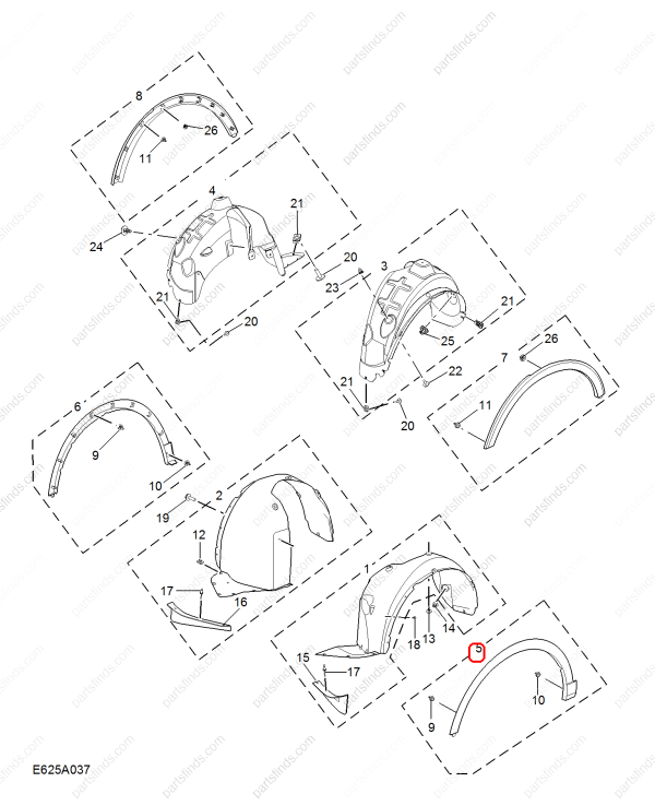 MG Wheel Brow OEM 10252367 FOR MG ZS