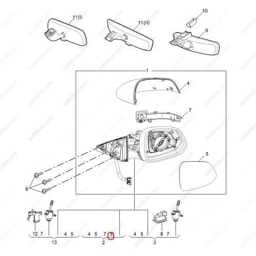 MG Left Wing Mirror Puddle Light OEM 10599611 FOR  MG HS