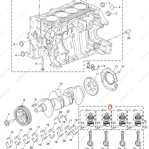 MG Piston OEM 11527451 FOR  MG5