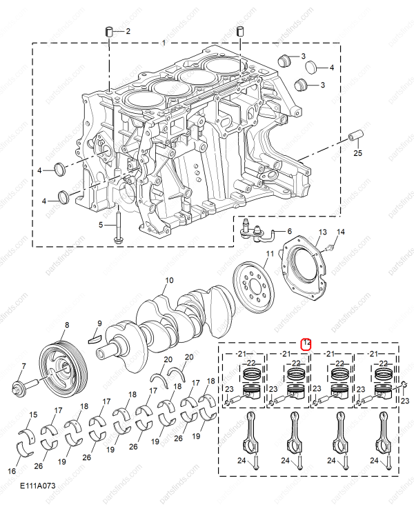 MG Piston OEM 11527451 FOR  MG5