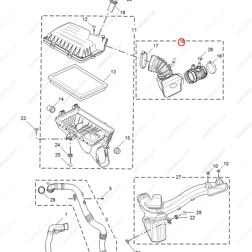 MG Air Intake Hose OEM 10581131 FOR  MG5 MG GT