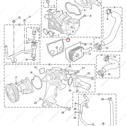 MG Oil cooler gasket OEM 10558086 FOR  MG5