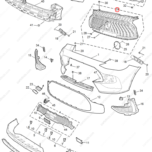 MG Front grille OEM 10821132 FOR  MG HS