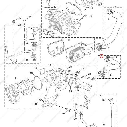 MG Engine Radiator Water Hose OEM 10819013 FOR  MG5