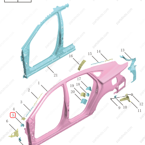 GEELY Bracket OEM 5038006100 / 106203060002 FOR  Emgrand GT