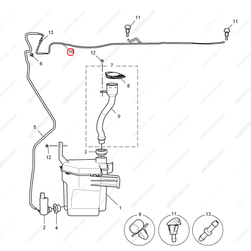 MG Wiper spray pipe OEM 10133470 FOR  MG5