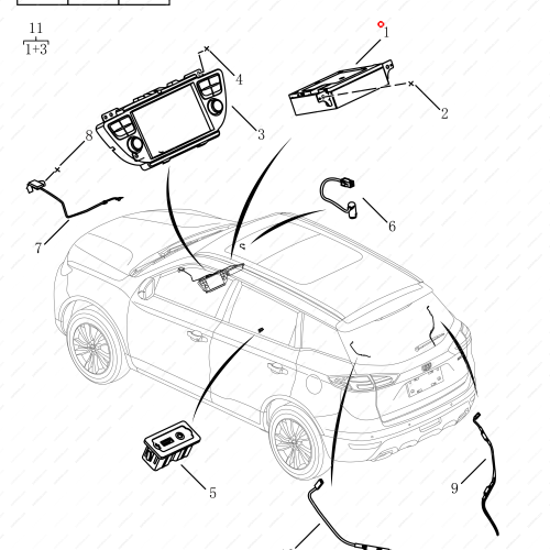 GEELY Multimedia player OEM 7079003100 / 1017025650 FOR  Emgrand X7 Sport