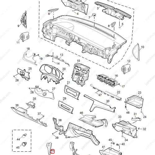 MG Instrument panel side trim OEM 10377202VMS FOR  MG6