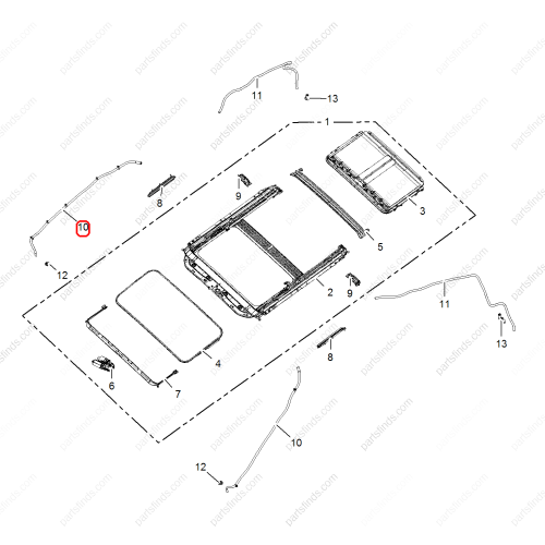 MG Sunroof drain pipe OEM 50030239 FOR  MG350 MG5