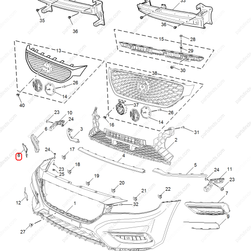 MG Grille Air Intake OEM 10467805 FOR  MG6