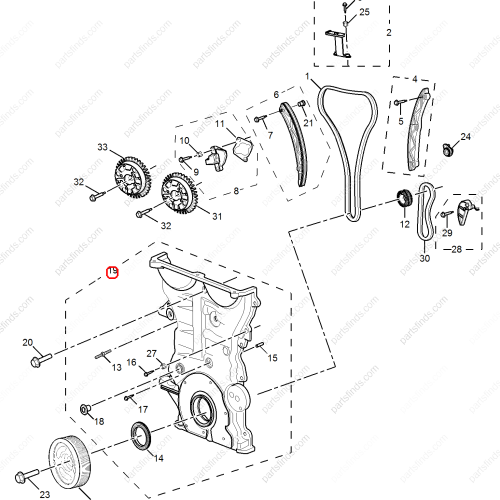 MG Engine Timing Chain Cover Plate OEM 12664236 FOR  MG ZS MG6 MG5 MG HS RX5