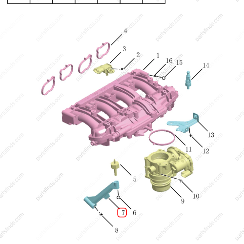 GEELY Intake manifold bracket OEM 2029005000 / 1016053848 FOR  OKAVANGO Emgrand X7 Sport